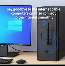 بطاقة واي فاي لاسلكية 650Mbps مع هوائي خارجي Wireless WiFi Adapter – 650Mbps with External Antenna — 3