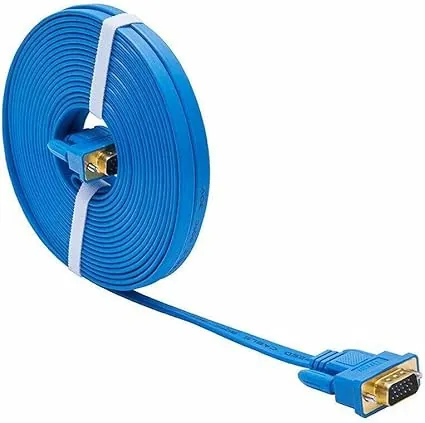 كابل VGA مسطح بطول 50 قدم ذكر إلى ذكر – ريانك 07 Riyank 07 VGA-SVGA Flat Cable – 50ft Male to Male-1 — 2