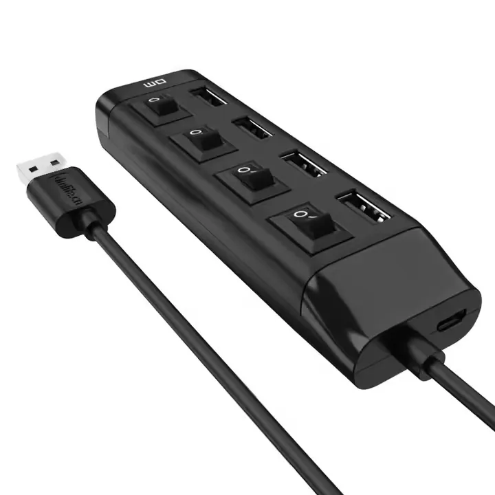 موزع USB رباعي المنافذ مع مفاتيح تحكم فردية USB 4-Port Hub with Individual Power Switches — 3