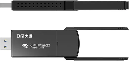 محول Wi-Fi لاسلكي مزدوج النطاق بسرعة 1300 ميجابت Dual Band 5.8GHz USB Wireless Adapter — 2