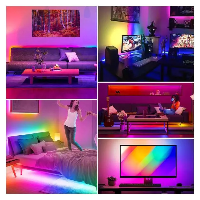 شريط إضاءة LED ذكي 5 متر بتحكم عبر البلوتوث والتطبيق – Xtrike Me Xtrike Me 5M RGB LED Strip (HT-5050-B5) USB BT App Control — 2