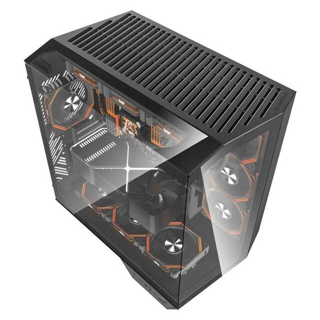 DarkFlash DY470 ATX Gaming PC Case With (4x Pre-installed ARGB fans) – Black — 2