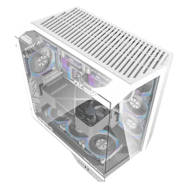 DarkFlash DY470 ATX Gaming PC Case With (4x Pre-installed ARGB fans) – White — 2