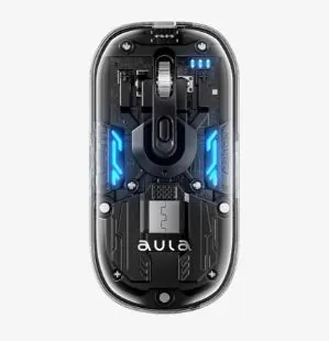 ماوس لاسلكي شفاف للألعاب والكمبيوتر بتقنية البلوتوث  AULA AM210 Wireless 2.4 – Bluetooth Transparent Mouse — 3