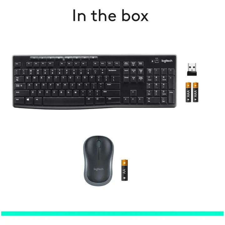 طقم لوحة مفاتيح وماوس لاسلكي لوجيتك MK270 Logitech MK270 Wireless Keyboard and Mouse Combo — 3