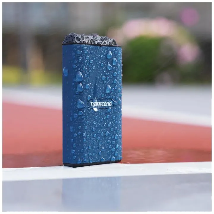 هارد خارجي ترانسيند 1 تيرابايت مقاوم للماء والصدمات بسرعة 2000 ميجابايت بالثانية Transcend ESD410C Portable SSD – 1TB — 3
