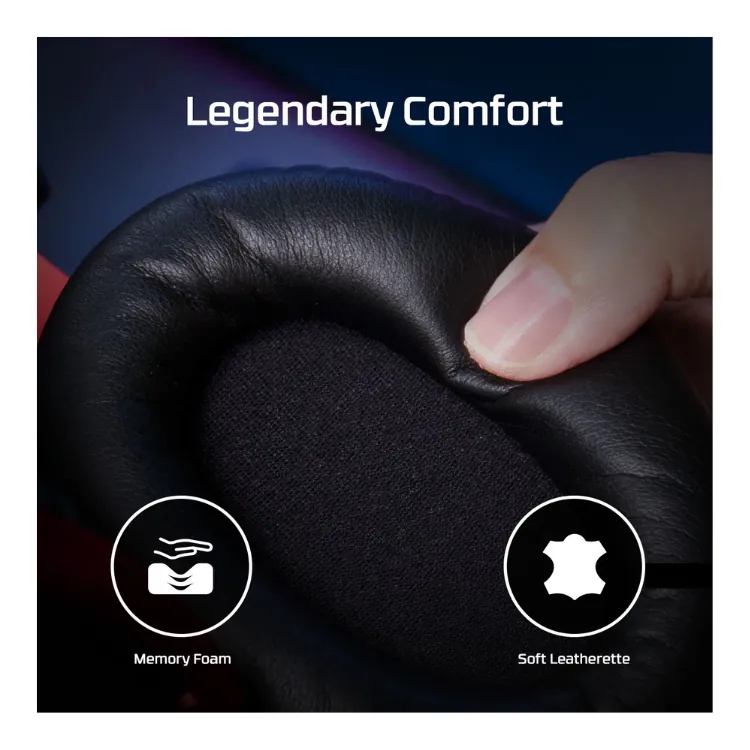 سماعة ألعاب هايبر إكس كلاود 2 محيطية بصوت 7.1 وميكروفون مانع للضوضاء (HyperX Cloud II)   HyperX Cloud II Gaming Headset with Virtual 7.1 Surround Sound — 4