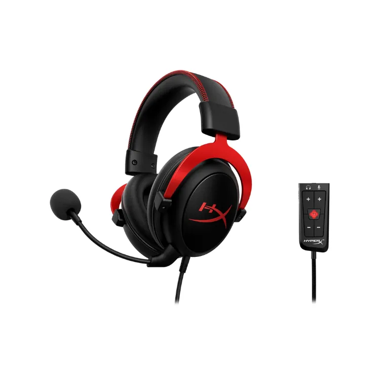 سماعة ألعاب هايبر إكس كلاود 2 محيطية بصوت 7.1 وميكروفون مانع للضوضاء (HyperX Cloud II)   HyperX Cloud II Gaming Headset with Virtual 7.1 Surround Sound — 3