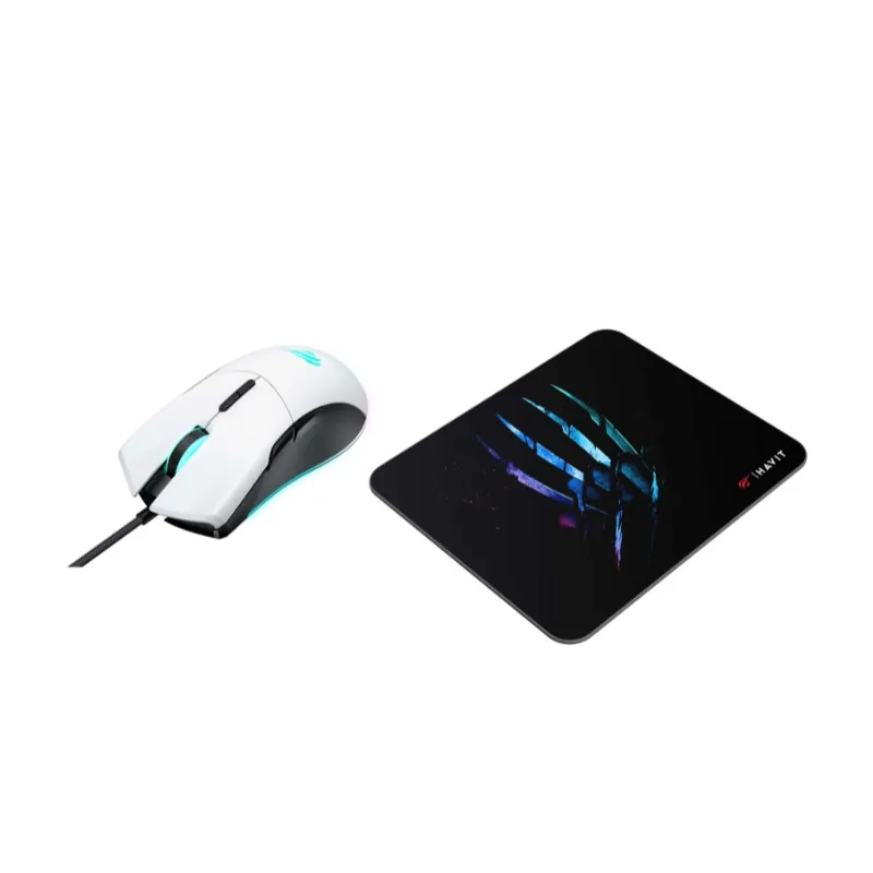 طقم ألعاب من هافيت – ماوس مع باد ماوس بإضاءة RGB HAVIT GAMENOTE MS1037CM-WB Gaming Mouse and Mouse Pad Combo — 2