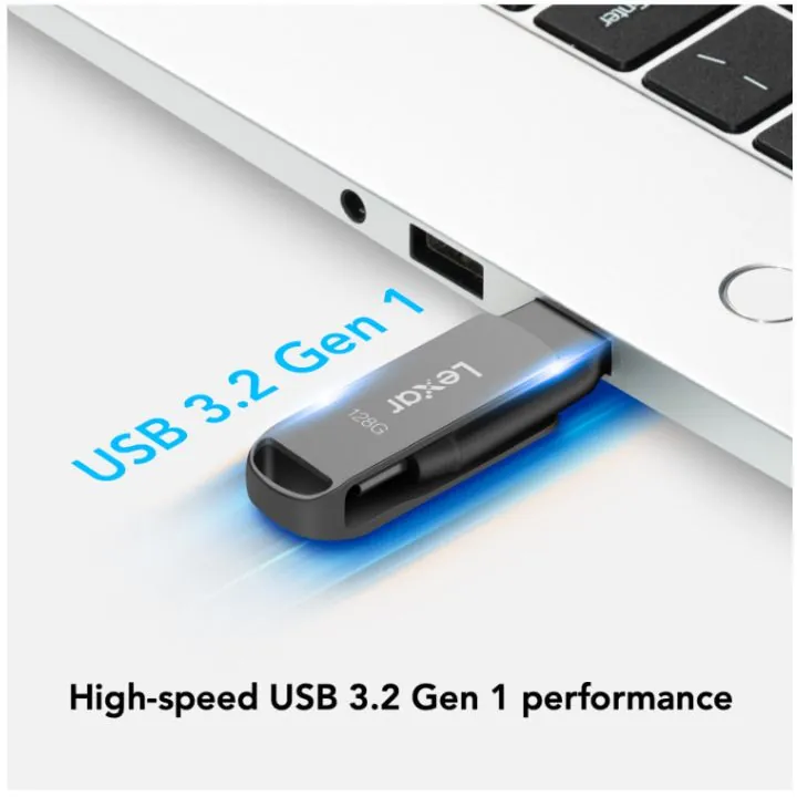 فلاشة ليكسر 128 جيجا بايت مزدوجة المنافذ – موديل D400 Lexar JumpDrive Dual Drive D400 128GB USB 3.2 Gen 1 — 2