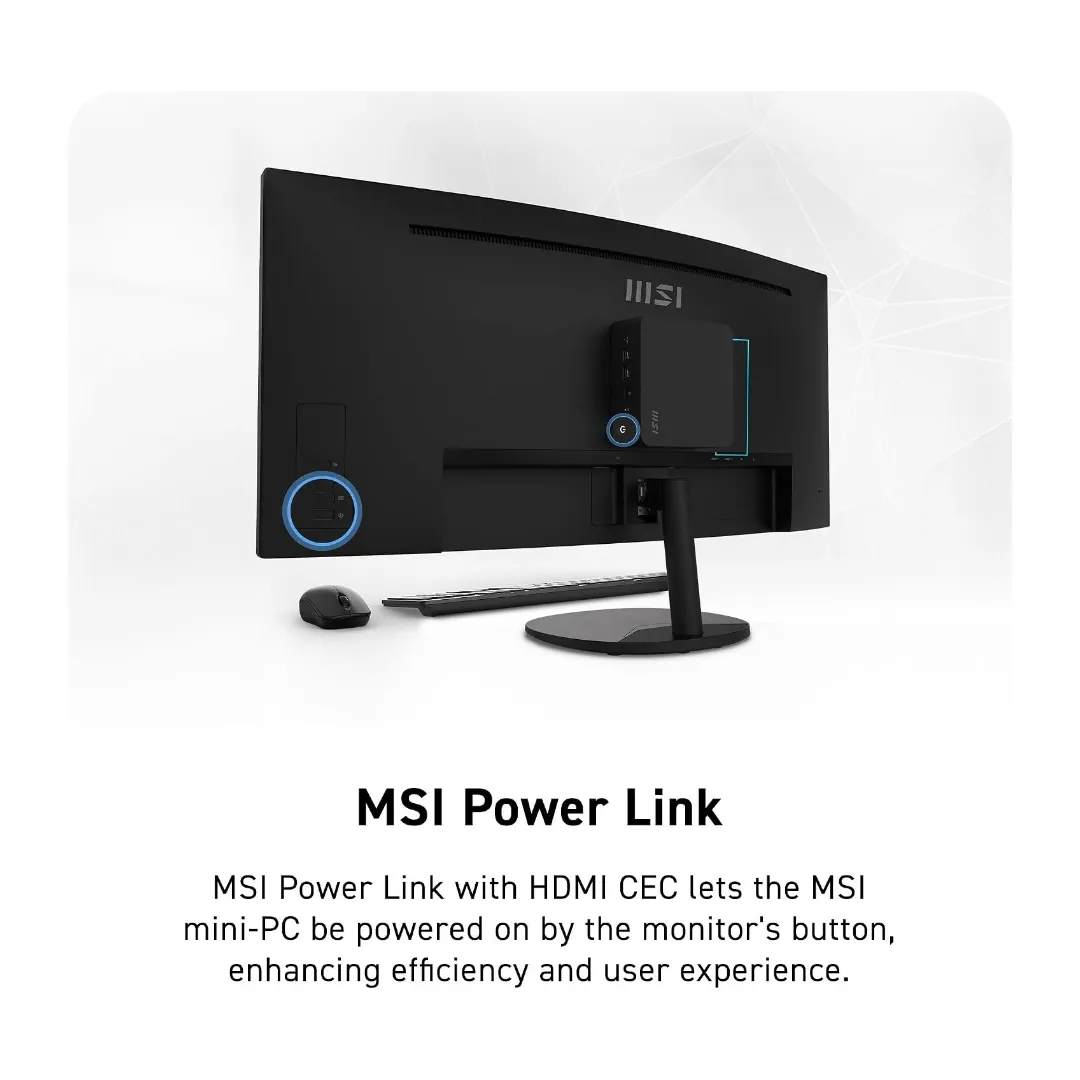 MSI PRO MP341CQ Curved – 34 Inch UWQHD (3440 x 1440) VA Panel 100Hz 1ms Black — 6