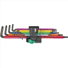طقم مفاتيح توركس طويلة الذراع ملونة 9 قطع ويرا

Wera 967/9 TX XL L-Key Set — 2