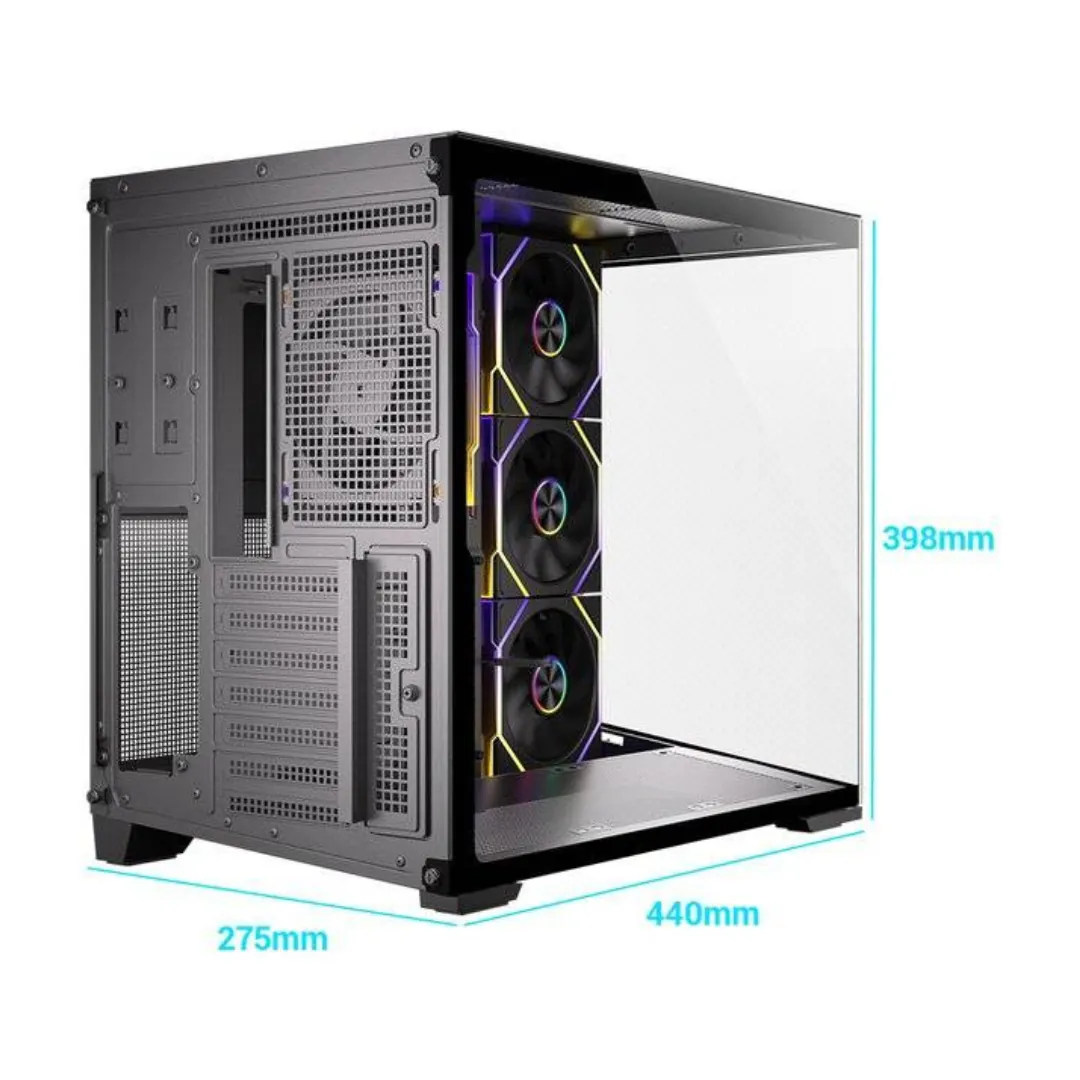 ES-Gaming Zero Max 7-Fan Case (Black) — 3