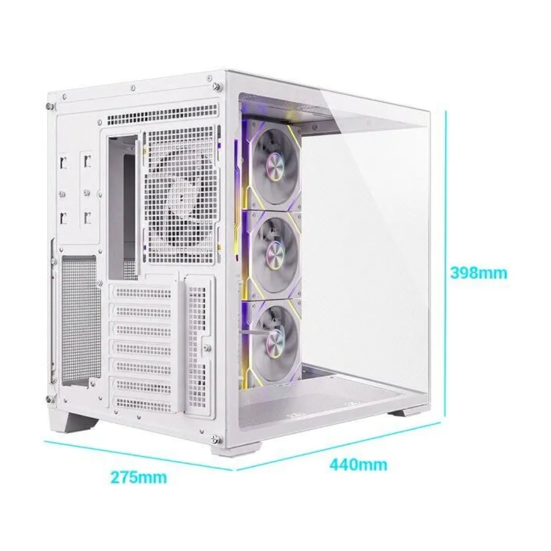 ES-Gaming Zero Max 7-Fan Case (White) — 3