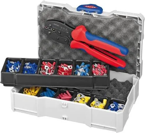 صندوق طقم كبس متكامل مع زرادية وملحقاتها | Crimping Assortment Box — 2