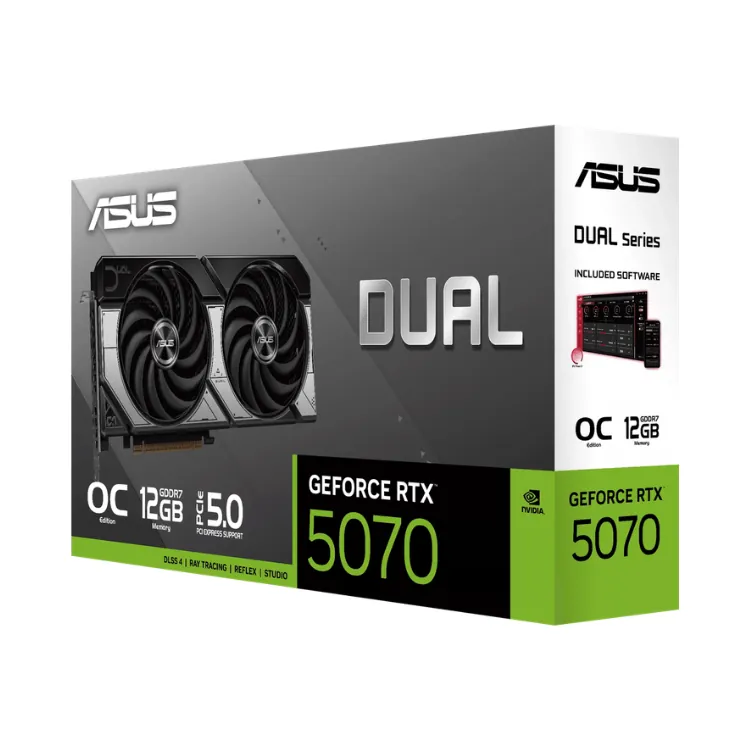 ASUS Dual GeForce RTX 5070 12GB GDDR7 OC Edition — 3