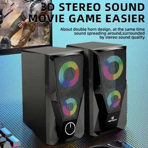 Jertech S6 Speaker USB2.0‑3.5mm RGB — 3