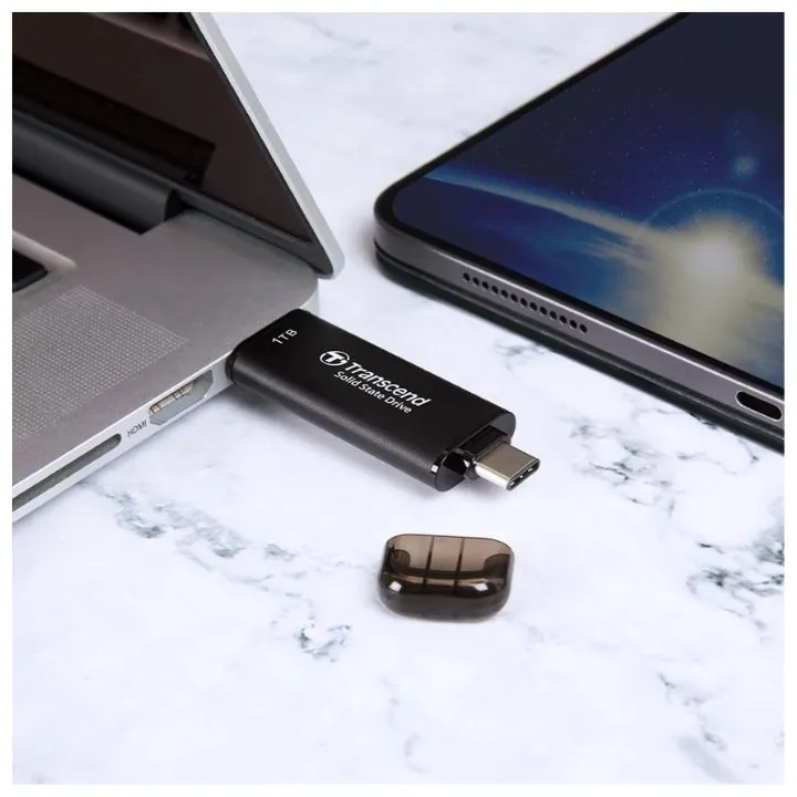 Transcend ESD310 – USB Flash Drive – 2TB – Up to 1050MB/s – Black — 2