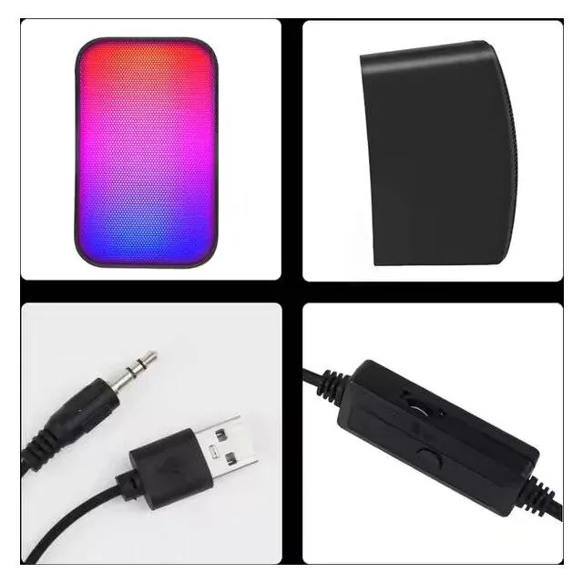 مكبر صوت – Kisonli X17 [3.5mm + USB] 2.0 RGB Speakers — 3
