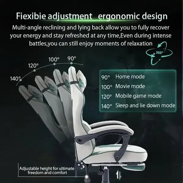 كرسي Runda 6065 Gaming Chair (Black) — 3