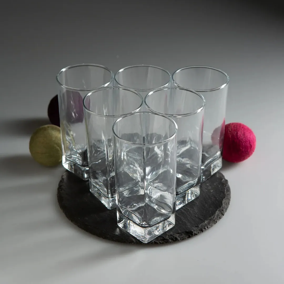 سيت اقداح زجاجية 6 قطع باشابهجة Pasabahce 41300 - مجموعة CARRE Long Drink — 5