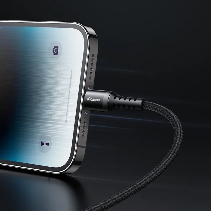 كيبل ماكدودو USB-C إلى Lightning بقدرة 36 واط طول 1 متر أسود — 2
