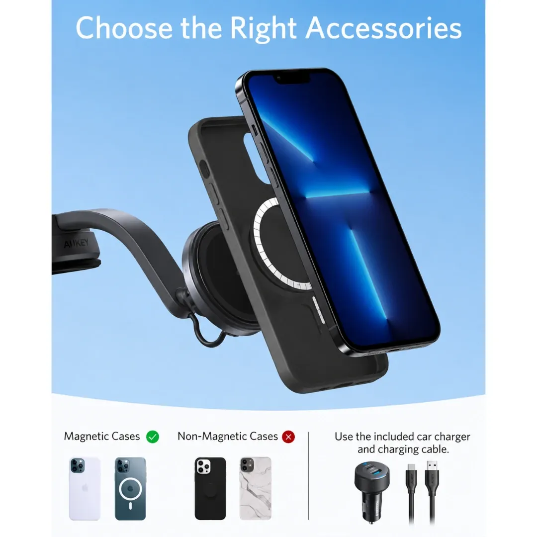 شاحن Anker 613 Magnetic Wireless MagGo أسود — 2