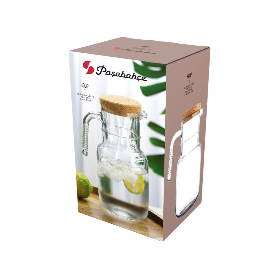 ابريق زجاجي 1500 مل بغطاء خشبي - باشابهجة Pasabahce 43783 — 3