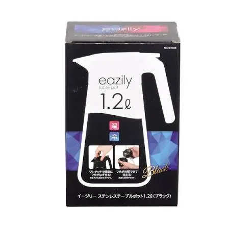 قدر مائدة ستانلس ستيل Easyly سعة 1.2 لتر - أسود — 2