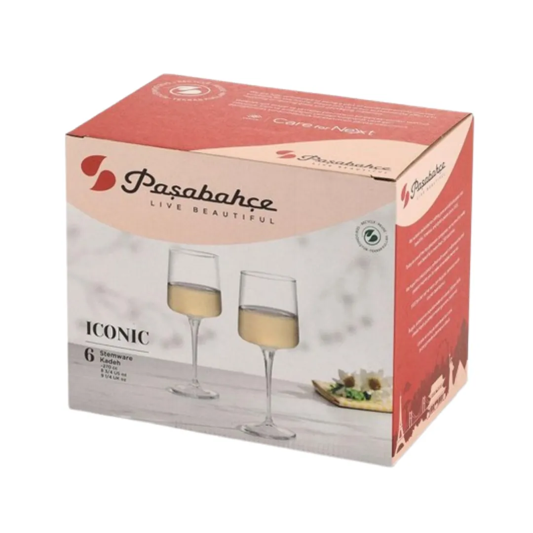 سيت كأس زجاجي 6 قطع باشابهجة Pasabahce 440507 - مجموعة ICONIC — 4