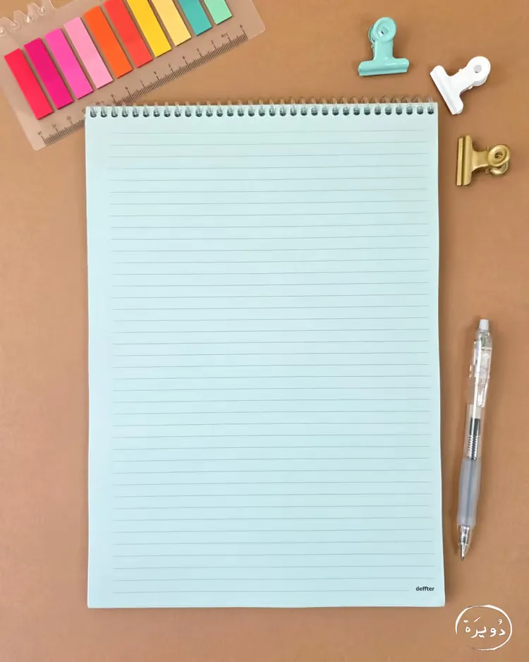 دفتر سيم مخطط ومنقط A4 - أخضر فاتح — 2
