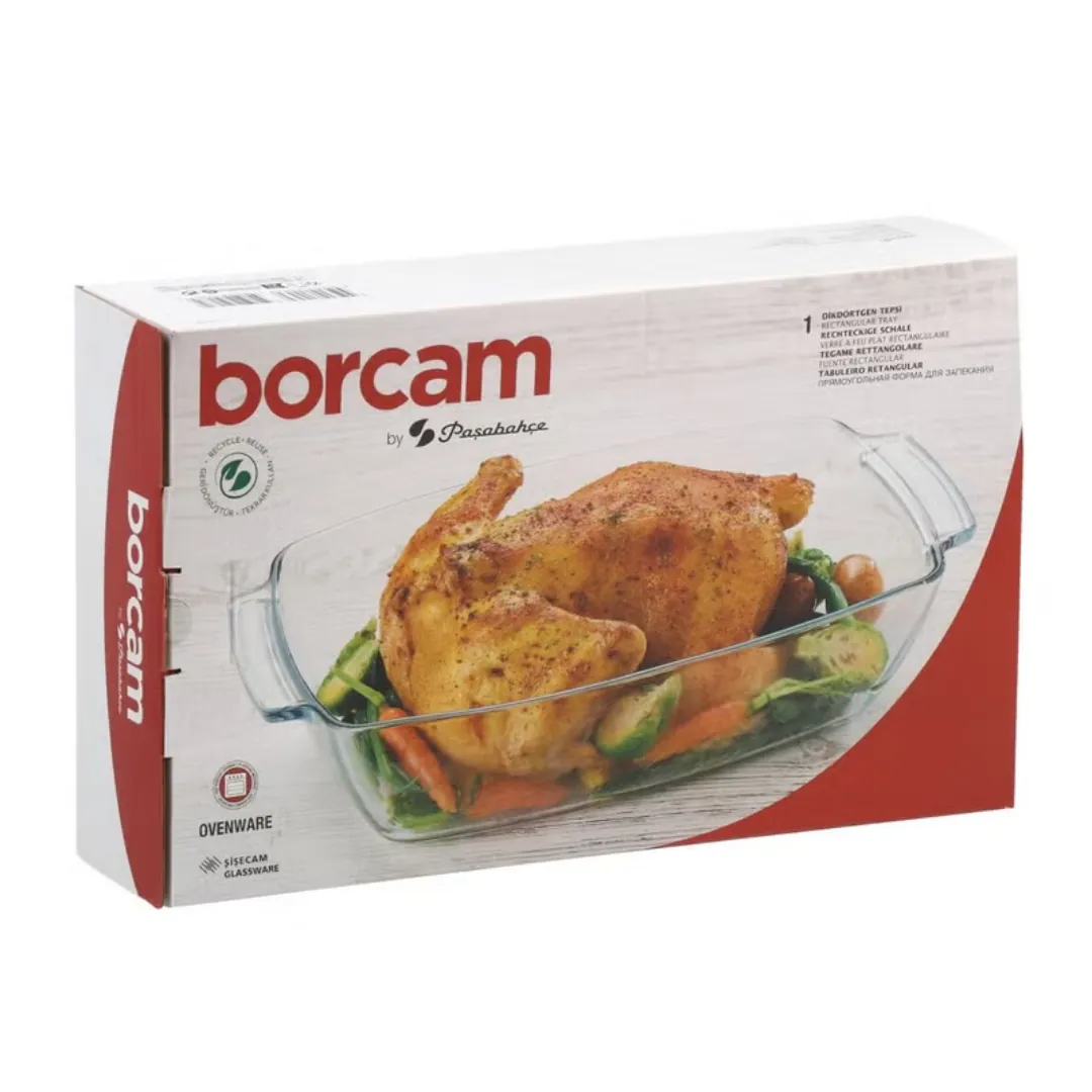 بايركس حراري مستطيل بوركام BORCAM 590046 سعة 4420 مل — 3