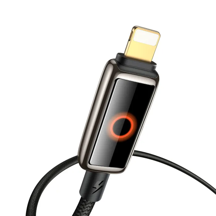 كيبل ماكدودو USB-C إلى لايتننج 36 واط مع شاشة LED وإضاءة تنفس وقطع تلقائي 1.2 متر - أسود — 3