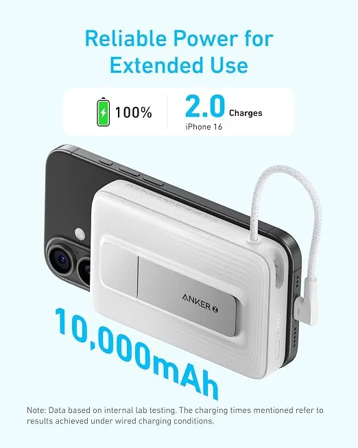 شاحن طوارئ Anker 633 MagGo 10000 مللي أمبير 20 واط أزرق — 2