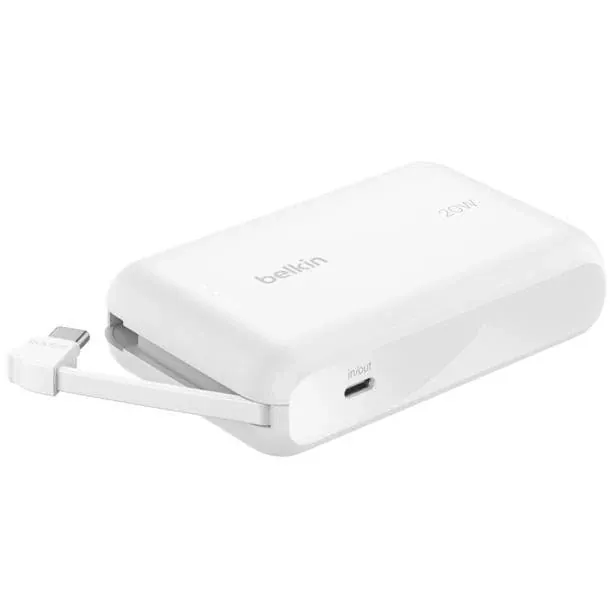 باور بانك بيلكين BoostCharge سعة 10000 مللي أمبير مع كيبل USB-C مدمج — 4
