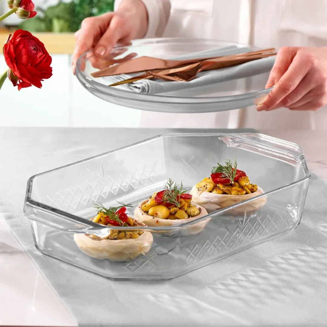 قالب بايركس حراري مستطيل بوركام BORCAM 59974 سعة 2750 مل — 2