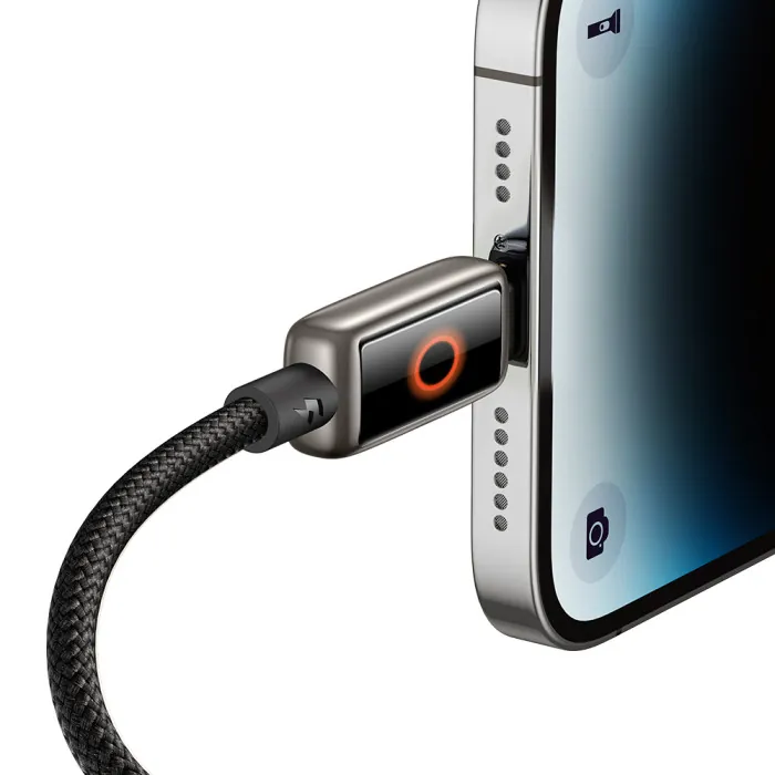 كيبل ماكدودو USB-C إلى لايتننج 36 واط مع شاشة LED وإضاءة تنفس وقطع تلقائي 1.2 متر - أسود — 6