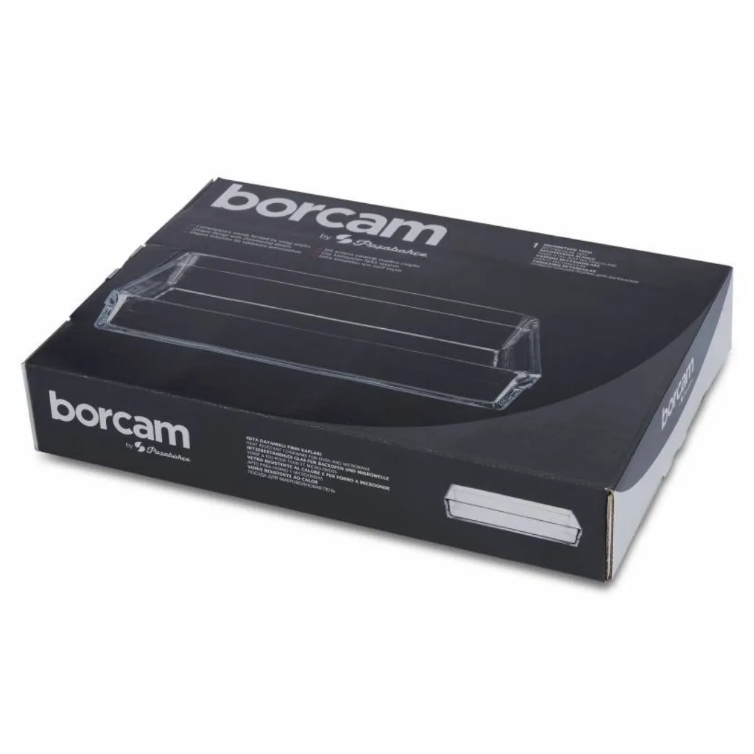 طبق بايركس حراري مستطيل بوركام BORCAM 59334 سعة 4350 مل — 3