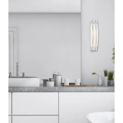 إضاءة جدارية LED مدمجة نيكل مصقول مع زجاج مثلج - 6371840 — 2