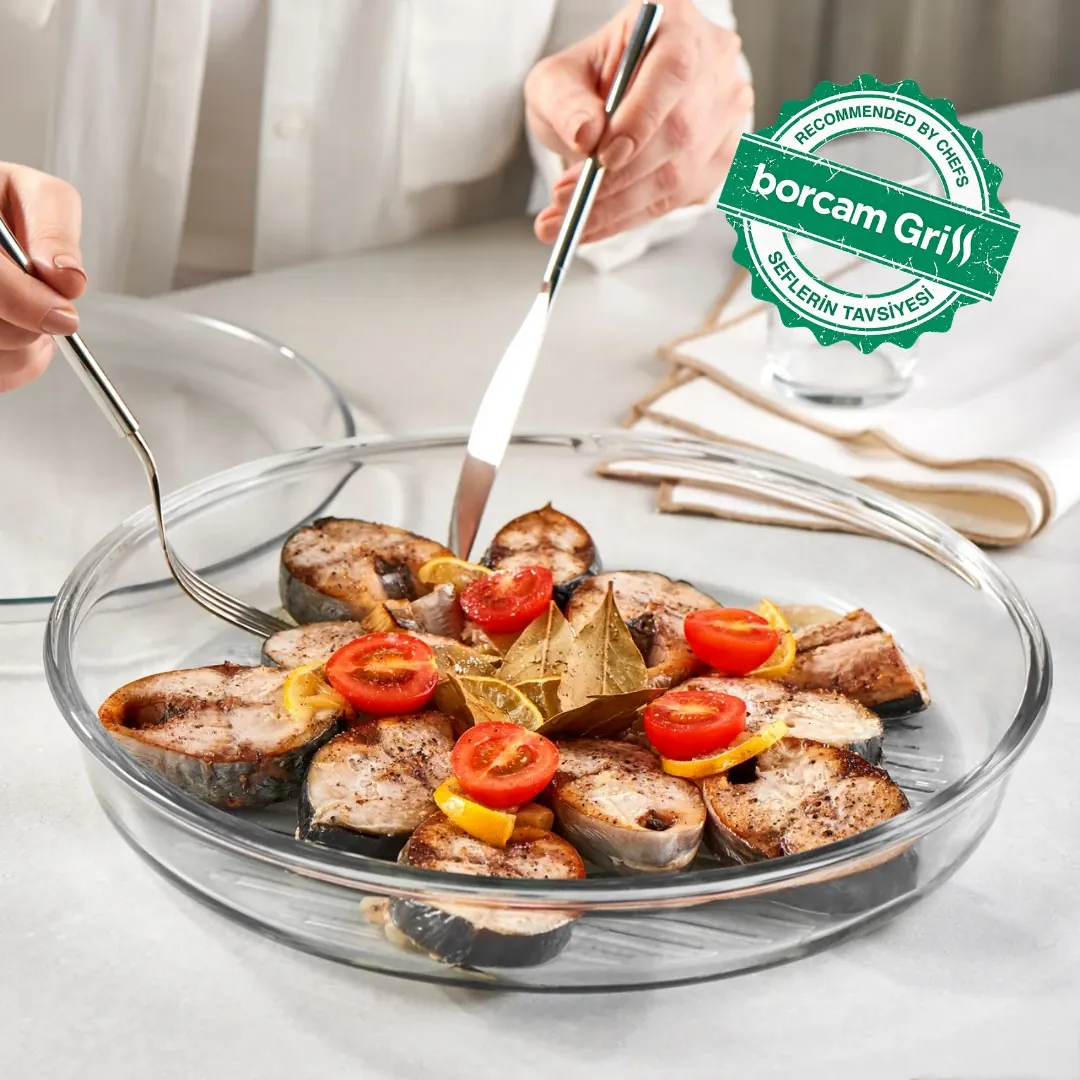 طبق بايركس حراري بيضاوي بوركام BORCAM 59534 سعة 1720 مل — 2