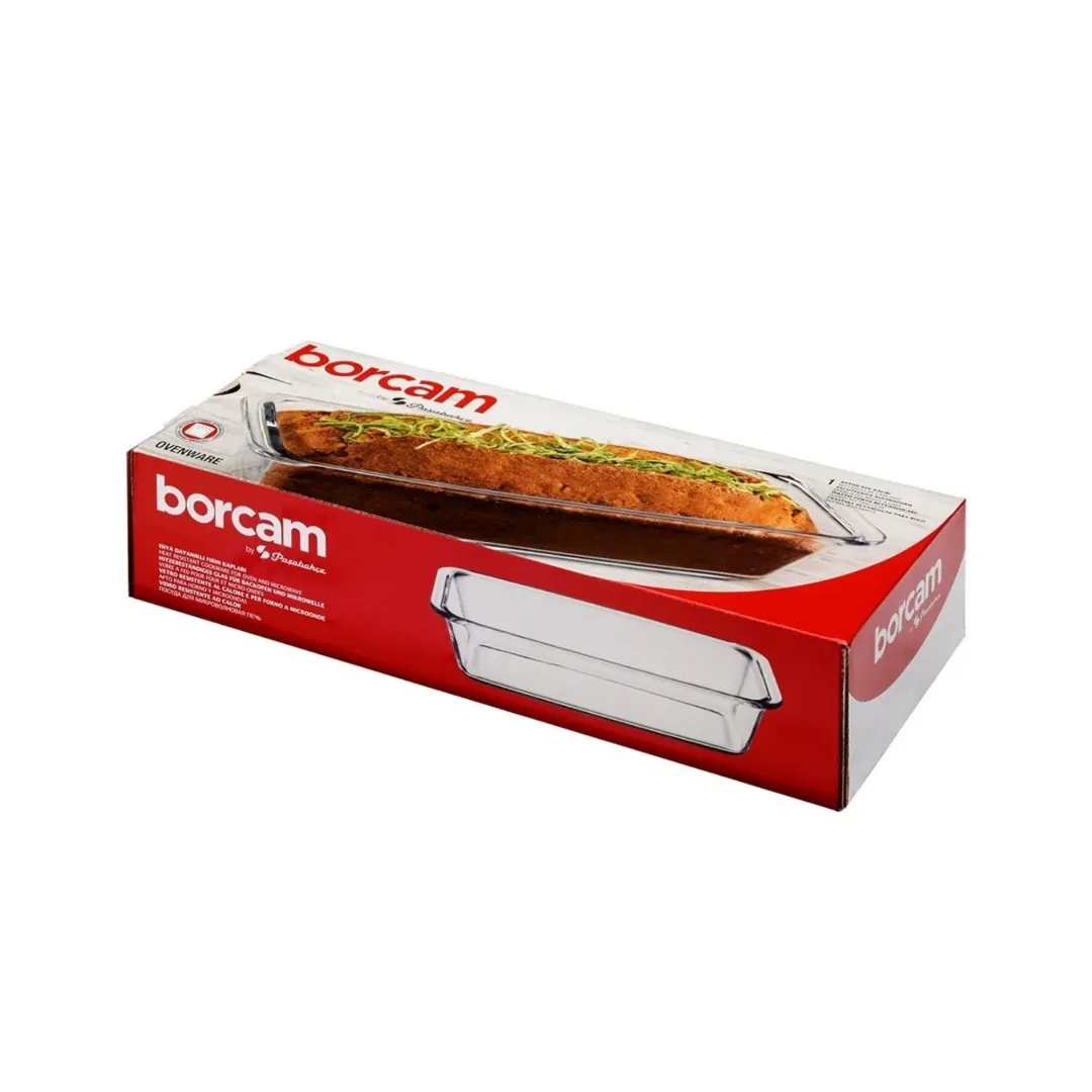 طبق بايركس حراري مستطيل زجاجي بوركام Borcam بسعة 1630 مل — 5