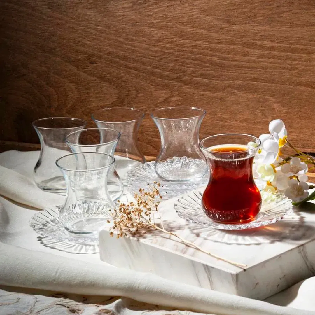 سيت استكان زجاجي 6 قطع باشابهجة Pasabahce 95961 - مجموعة شاي — 2