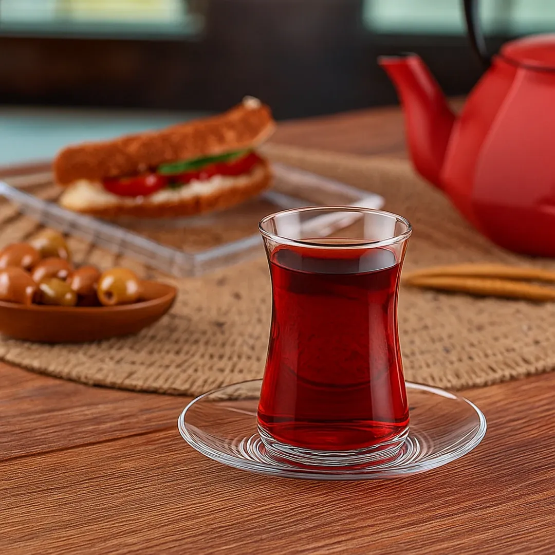 سيت استكان زجاجي 6 قطع باشابهجة Pasabahce 95483 مجموعة HEYBELİ — 2