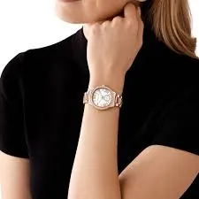 ساعة مايكل كورس MK4806 سيج بافيه ذهبي وردي للنساء — 2