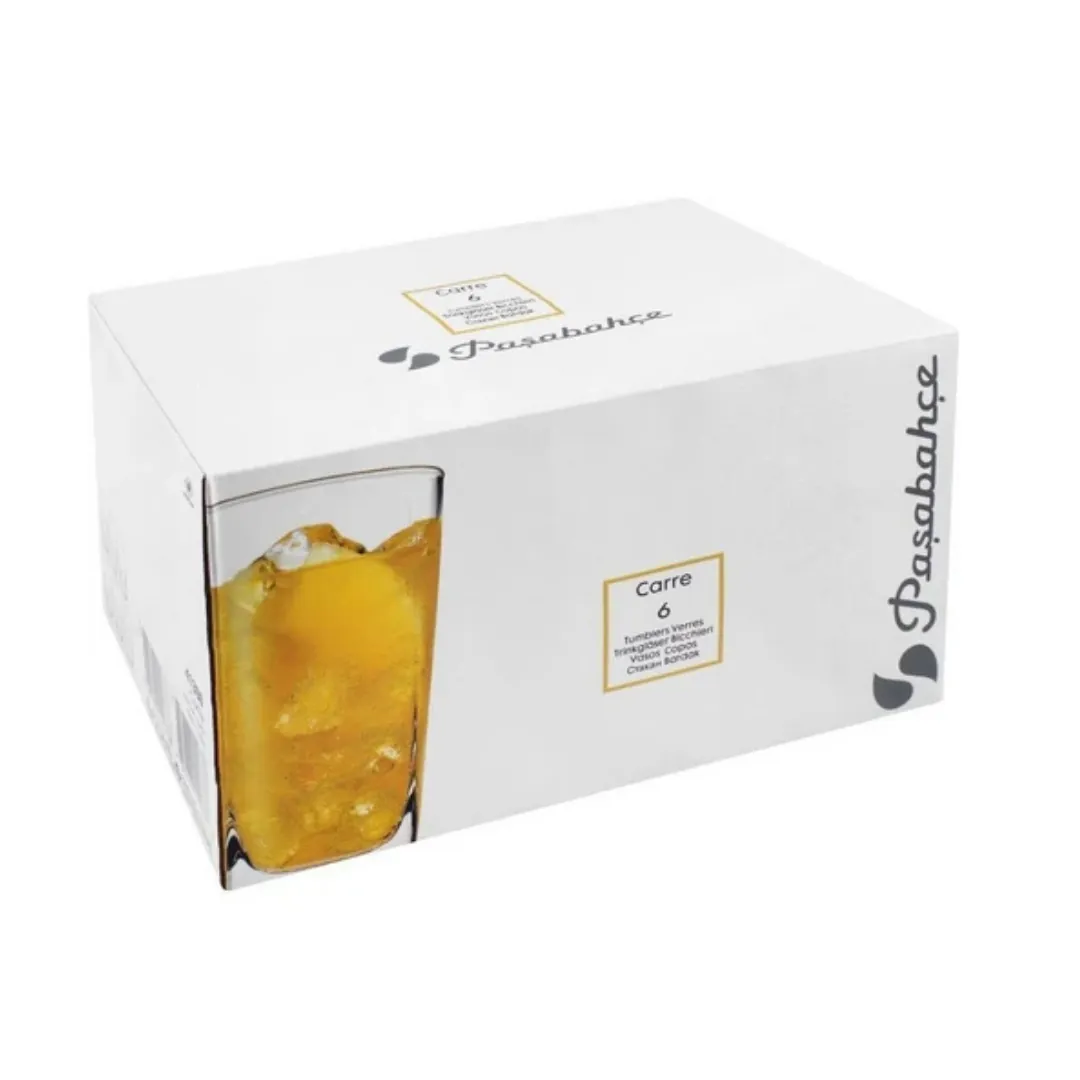 سيت اقداح زجاجية 6 قطع باشابهجة Pasabahce 41300 - مجموعة CARRE Long Drink — 6