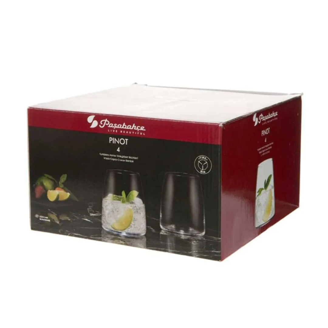 سيت اقداح زجاجية 4 قطع باشابهجة Pasabahce موديل PINOT 420332 - 495 مل — 3