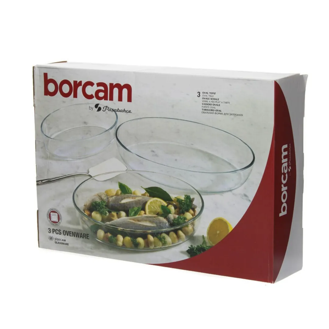 سيت بايركس حراري بيضوي 3 قطع بوركام Borcam 159027 — 3
